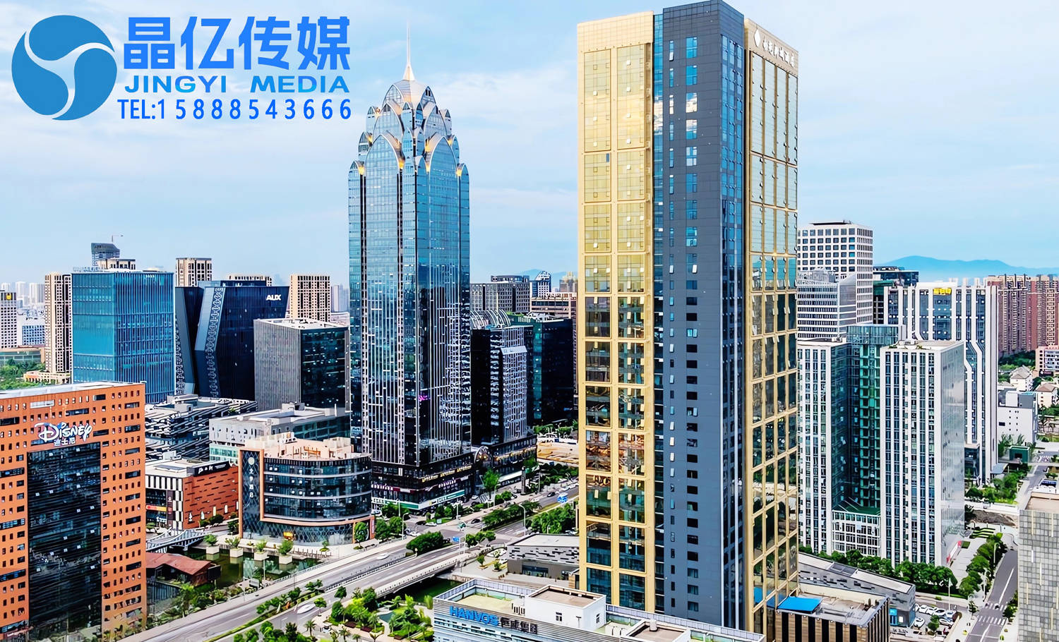 户外广告牌宁波地标LED大屏市区户外广告牌浙江投放发布平台晶亿传媒公司