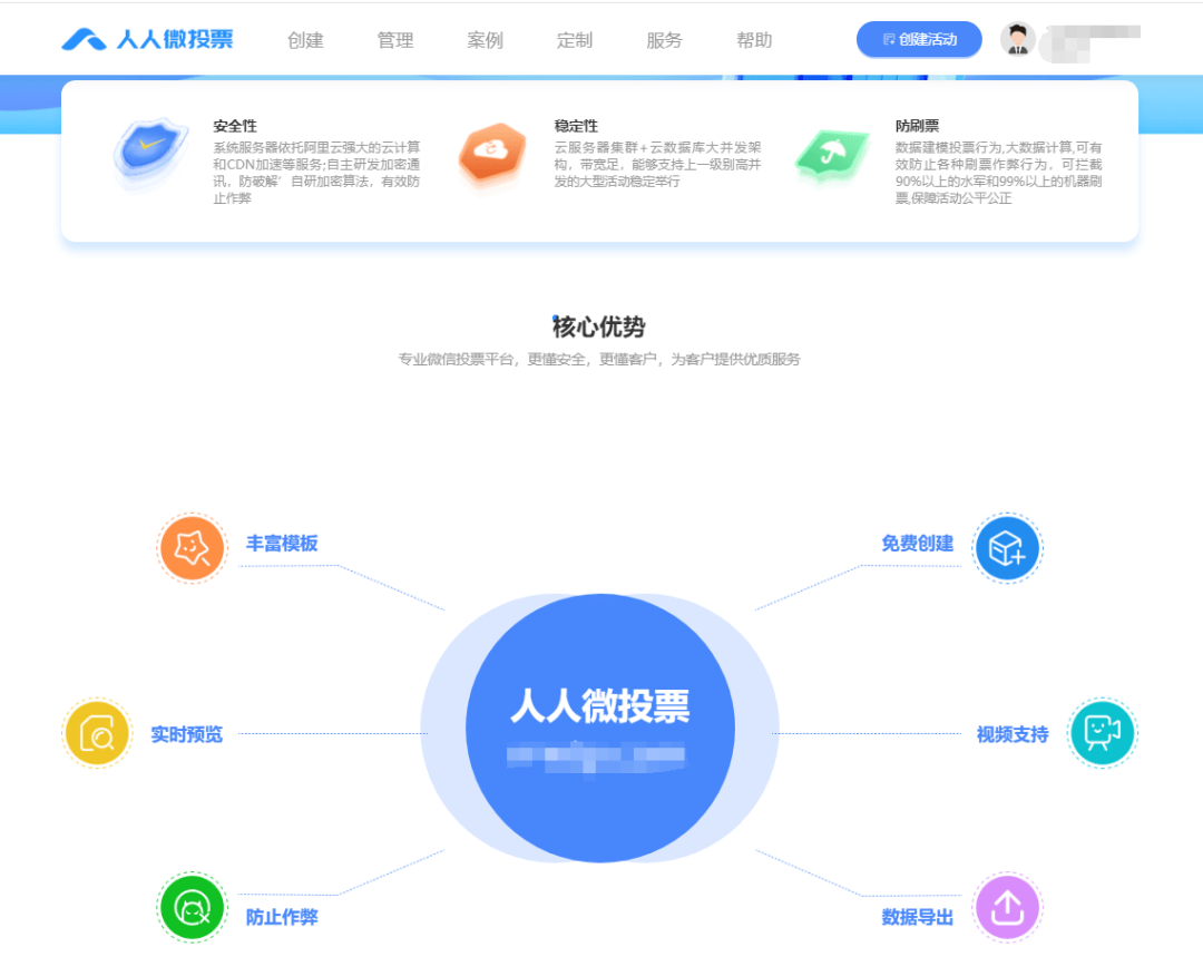 免费投票创建系统平台！人人BOB半岛入口微投票安全功能齐全(图3)