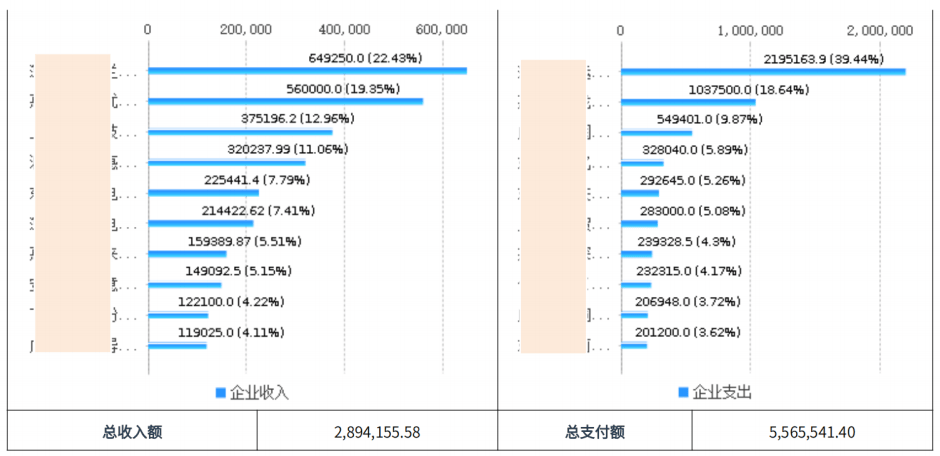 （年度企业收支排行）3.银行流水数据校验通过内置规则及对流水数据的多