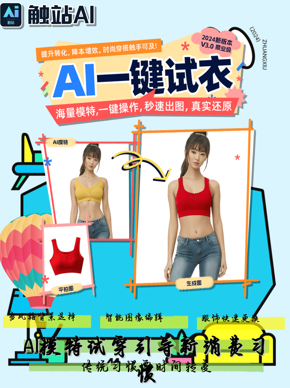 ai一键生成模特穿上衣服