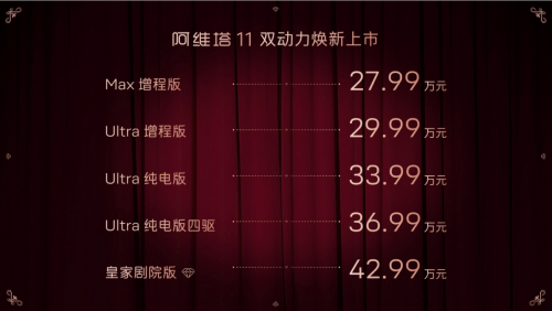 阿维塔11双动力震撼上市2799万起售谱未来出行新方式