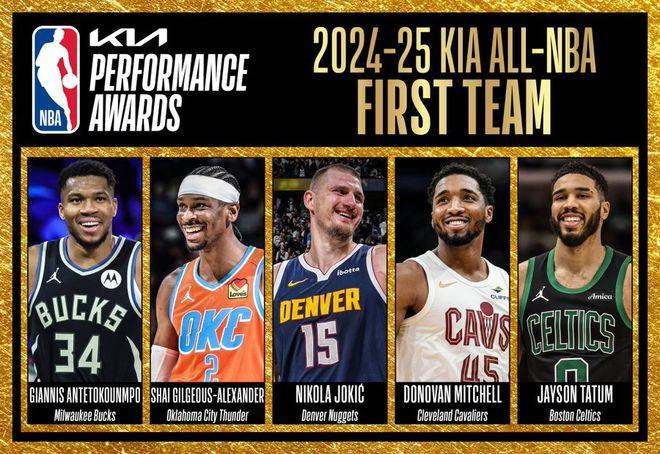 nba年度最佳阵容震撼出炉 四大天王全票封神创历史