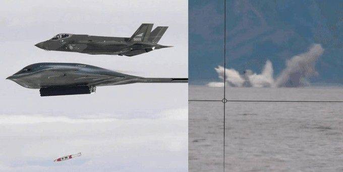 美空军B-2A试验“快速击沉”制导航空炸弹，用不起反舰导弹了？