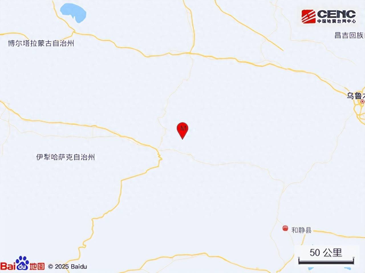 新疆巴音郭楞州和静县发生3.0级地震