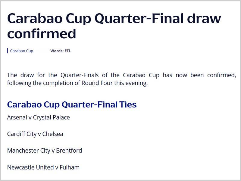 英超联赛免费高清直播+实时赛程+积分预测（2025赛季全覆盖）联赛杯八强：切尔西遇大礼包利物浦曼联领衔13支英超球队出局