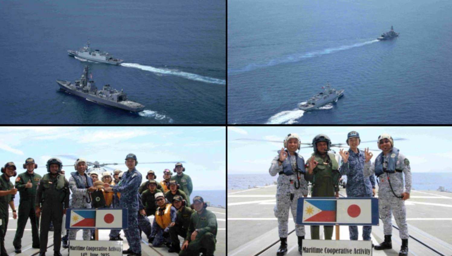 刚在台海挑事,又在南海点火,自卫队与菲军碰头,维护自由航行