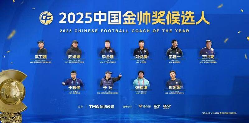 2025中国金球奖候选名单揭晓 吴曦张玉宁领衔韦世豪在列