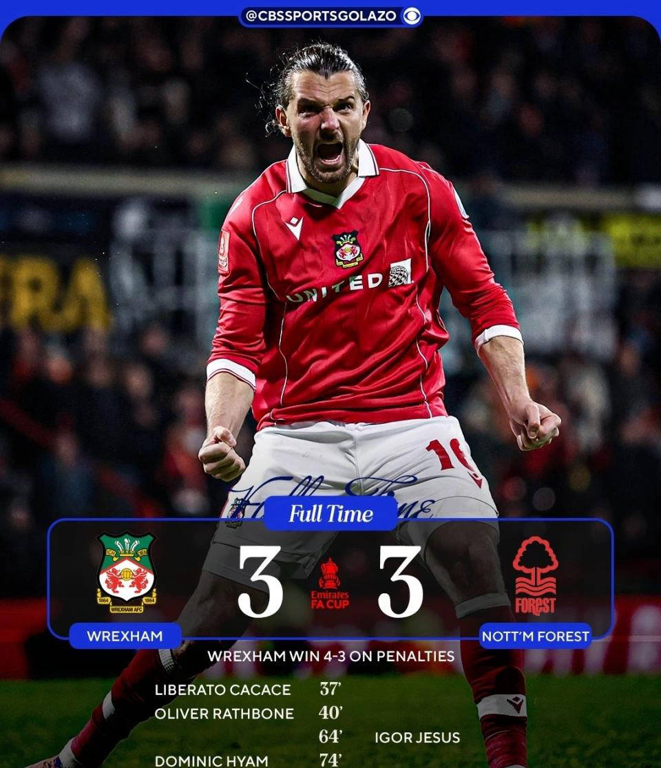 英冠黑马雷克瑟姆足总杯逆转英超强队 7-6点球淘汰晋级引爆全场英格兰足球超级联赛