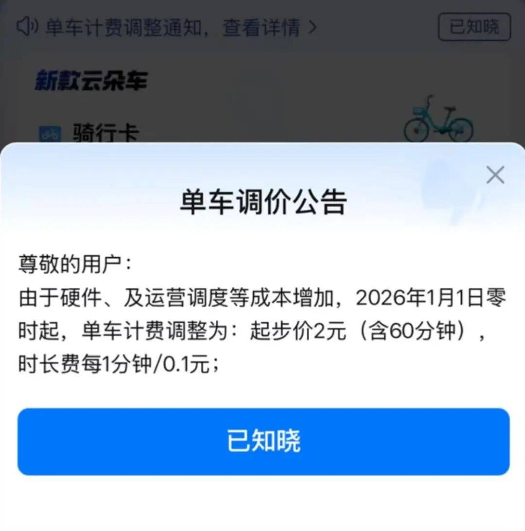 共享单车又涨价？十年骑行费用涨了六倍