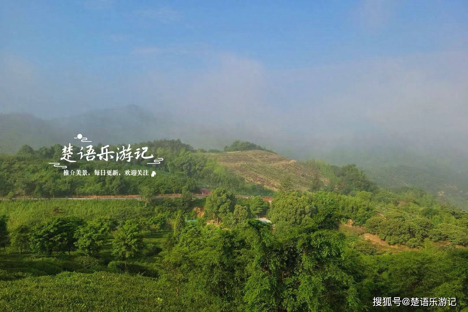 
        宁波慈溪的高山古村落，千米外茶园逢大雾，山林悬空宛若海市蜃楼