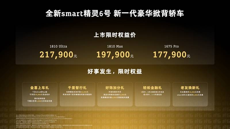 Pinnacle平博体育- 平博体育官方网站- APP下载世界杯指定平台全新smart精灵6号正式上市 限时权益价1779万元起