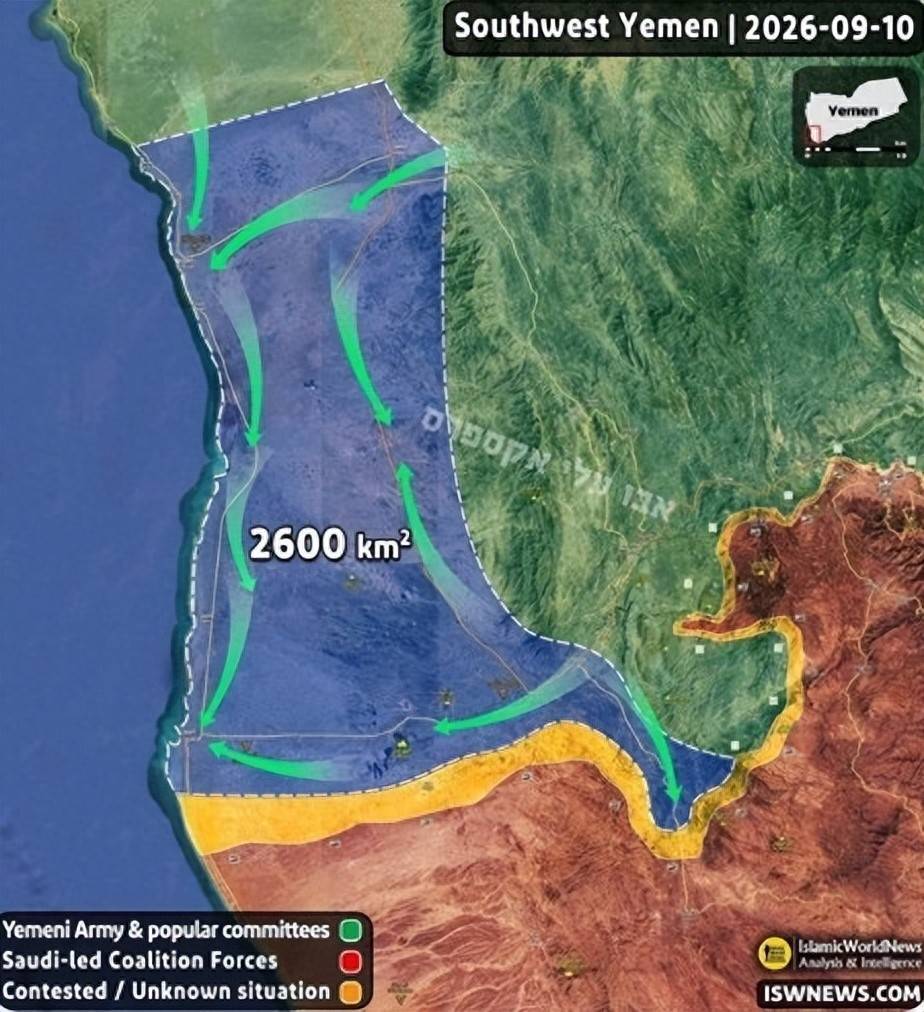 
        沙特联军光速溃败，一天丢掉2600平方公里，胡塞武装兵临曼德海峡