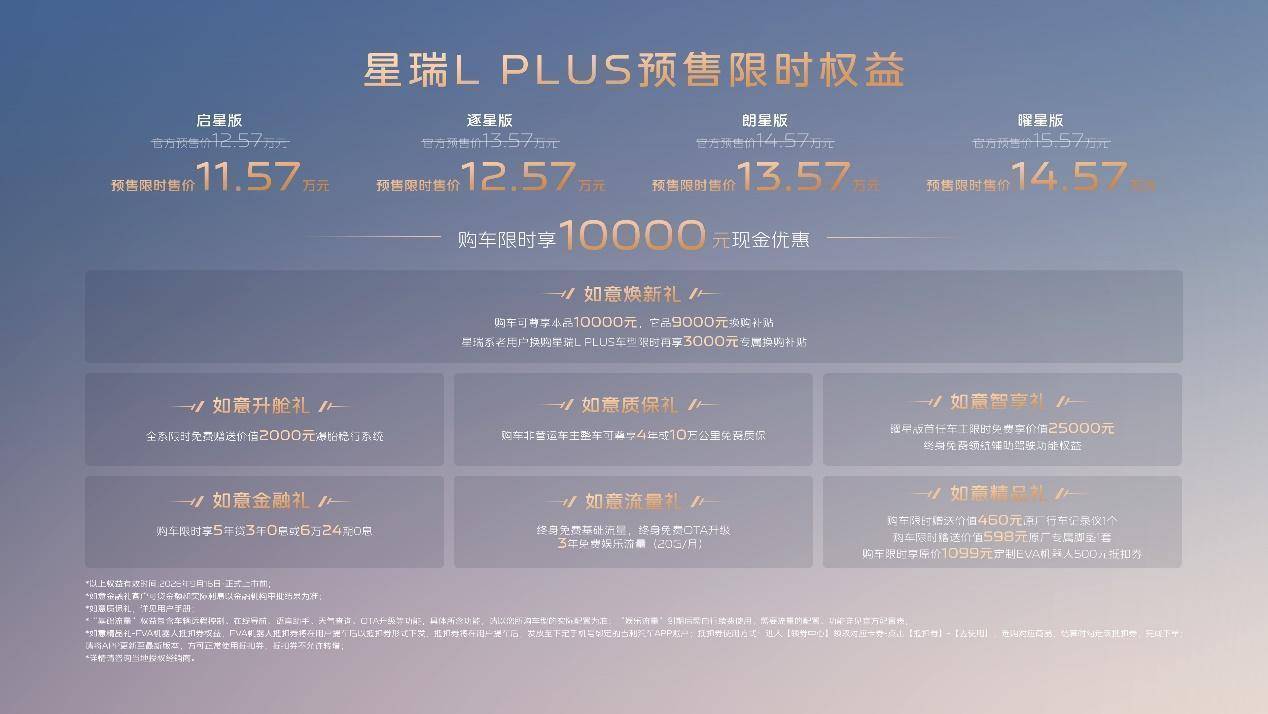 11.57万起,吉利星瑞L PLUS把燃油车天花板掀了