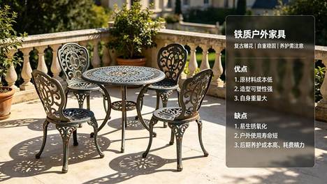 铝、铁、不锈钢户外家具怎么选？看完这篇不踩坑