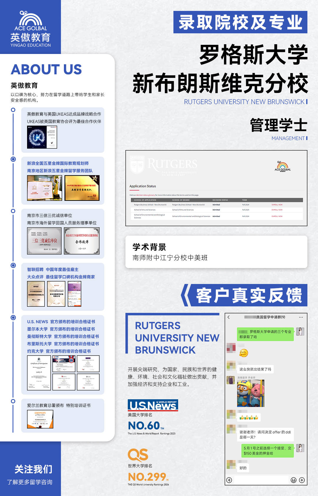offer喜报 | 喜提美国40，罗格斯大学新布朗斯维克分校本科offer！