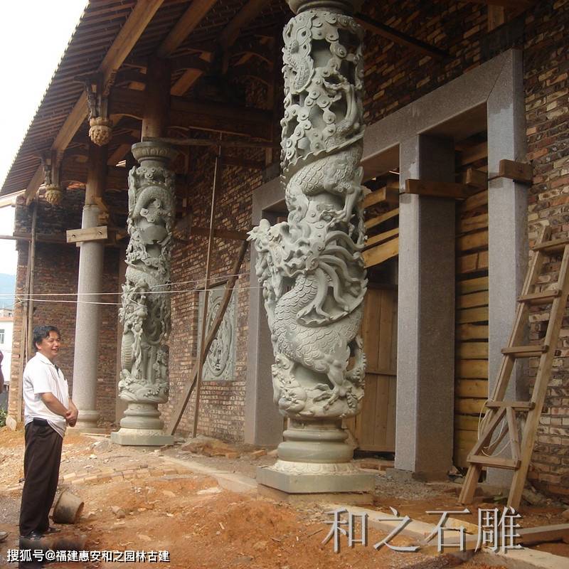 石雕龙柱——寺庙中的重要装饰品(图5)