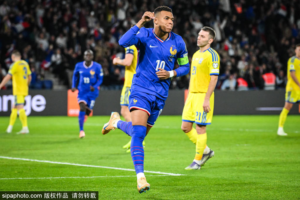 世预赛-姆巴佩2射1传埃基蒂克破门 法国4-0乌克兰出线