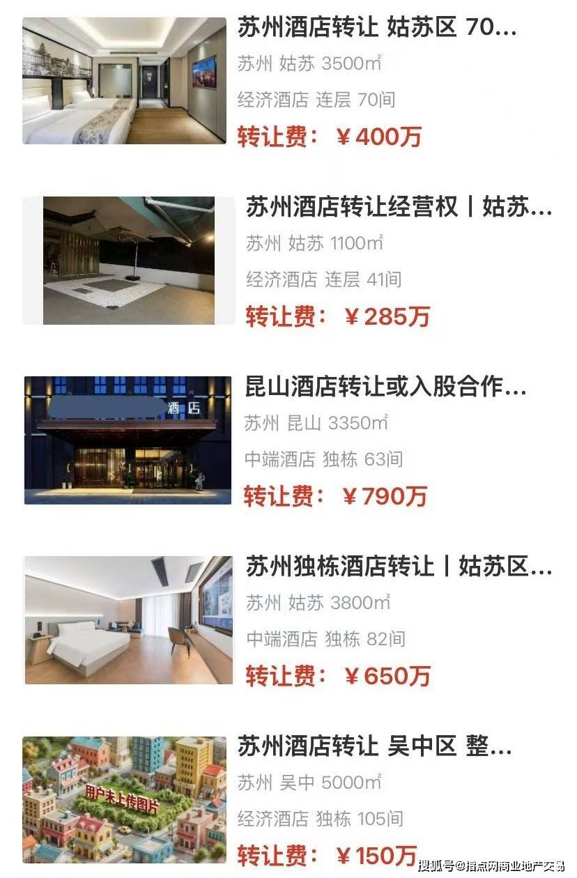 苏州酒店转让信息 ｜202604期
