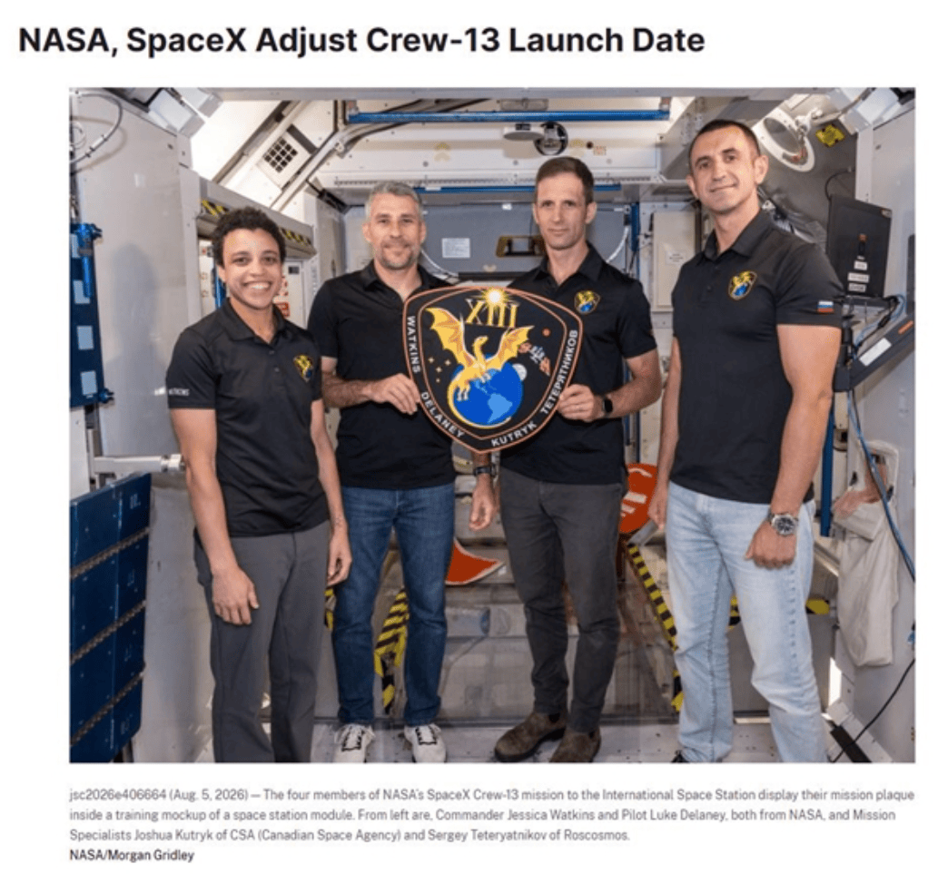 龙飞船推进系统氧化剂泄漏 NASA与SpaceX推迟国际空间站任务发射