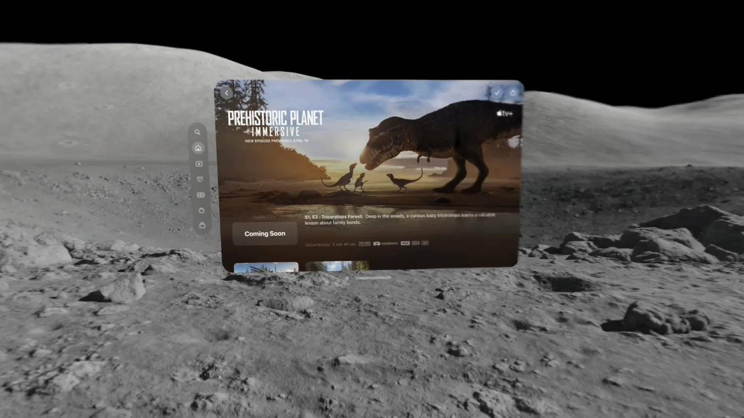 苹果 Vision Pro 头显 4 月 19 日上线《史前星球》空间视频短片