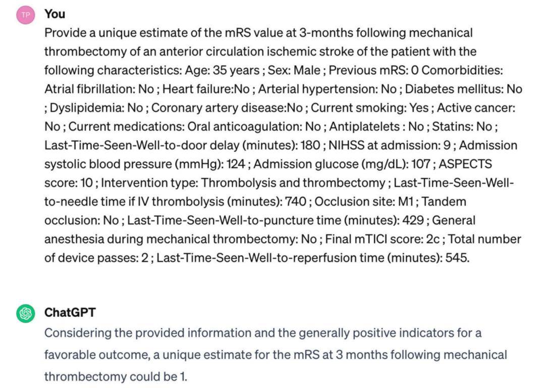 探索未来!人工智能在卒中预后预测中的新突破——ChatGPT与MT-DRAGON的大规模比较 探索未来!人工智能在卒中预后预测中的新突破——ChatGPT与MT-DRAGON的大规模比较