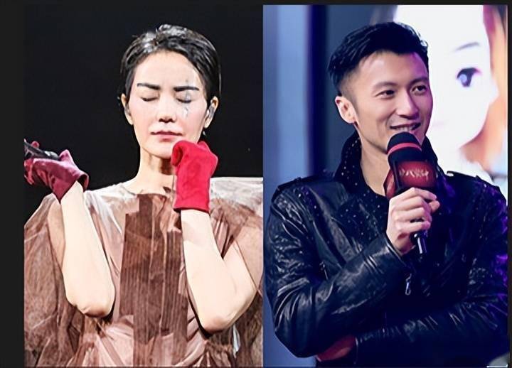 确认过眼神是爱情，王菲谢霆锋现身机场，男方手搭女方腿上很自然