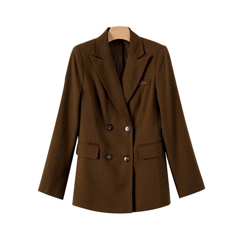 春季时尚新宠：晚白复古羊毛西装外套(图1)