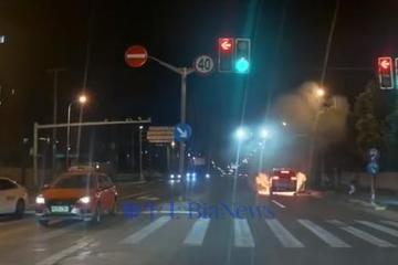 汽车行驶途中突发自燃烧成空架 理想MEGA上