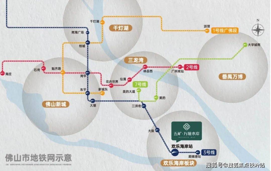 交通上,項目距離佛山地鐵三號線歡樂海岸站僅600米.