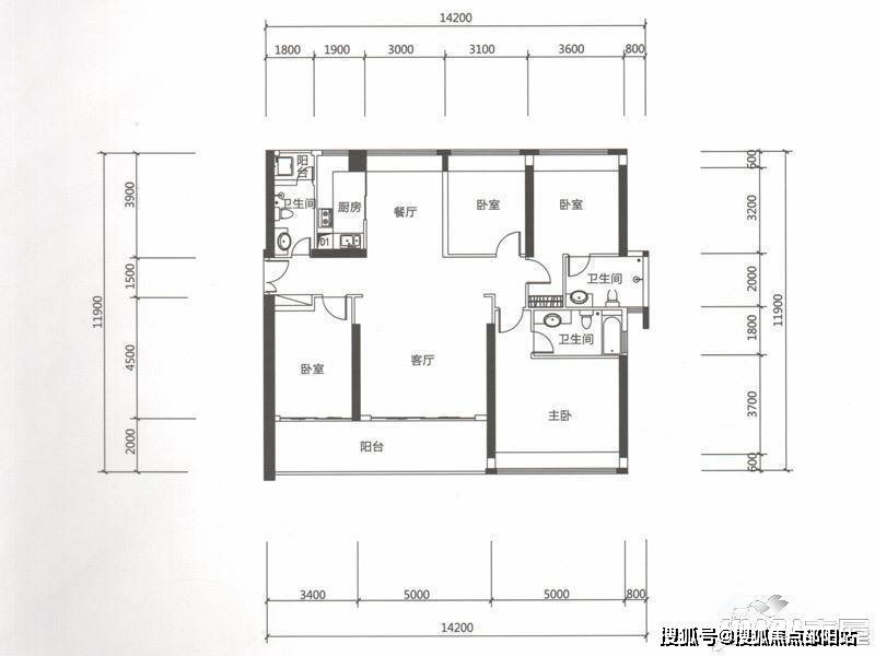 4室2廳4衛,建面:200㎡5棟戶型,5室2廳4衛,建面:260㎡深圳博林天瑞售