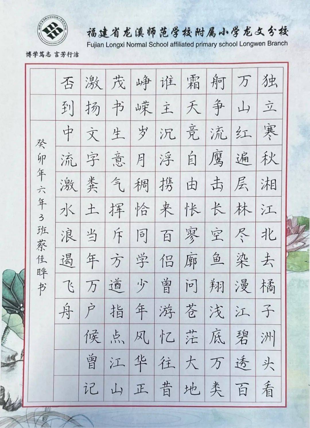 汉字大全 一等奖图片