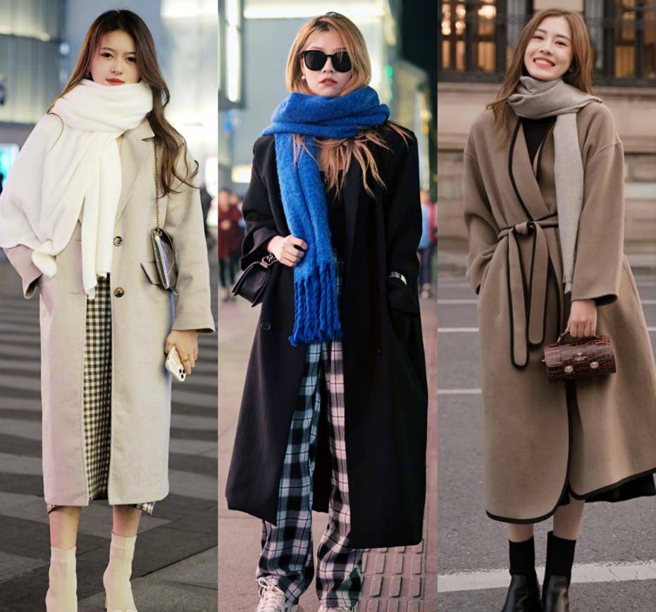 冬天,围巾搭配对超好看!瞧瞧博主示范,搭配大衣每一套都很洋气