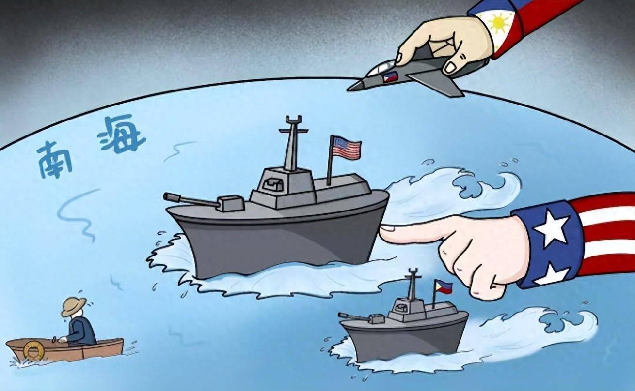 南海舰队"伴航"美菲海军,菲喊话勿干涉航行自由,中方不予理睬_美国