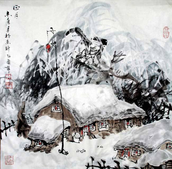 刘春华:论雪皴法在冰雪画创作的运用_山石_山水画_技法