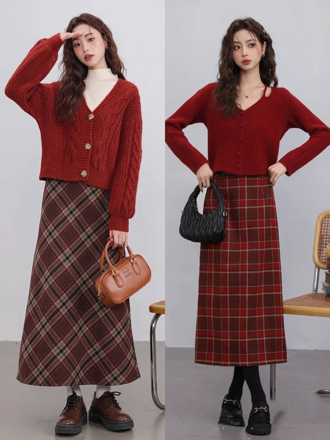 冬天里的红色毛衣,怎么穿更加时髦洋气?