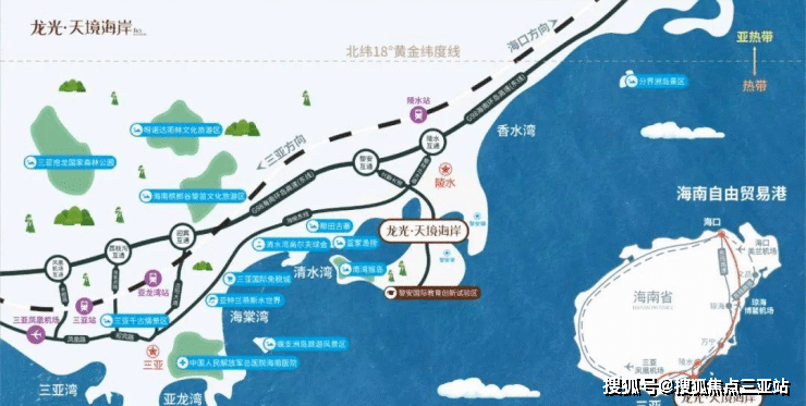 南門嶺公園購物商場:海韻廣場,三亞免稅購物中心健康醫療:陵水縣人民