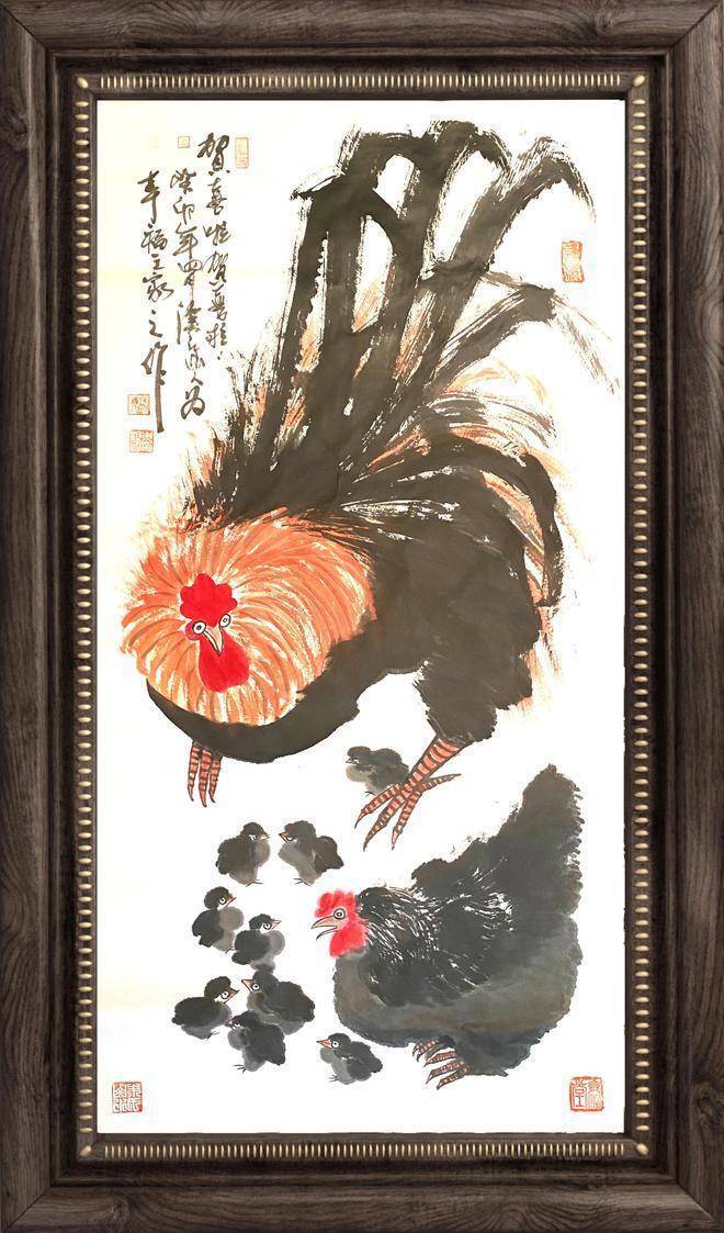 业界公认的当代画鸡大家朱祖国鸡系列作品_中国_画坛_先生