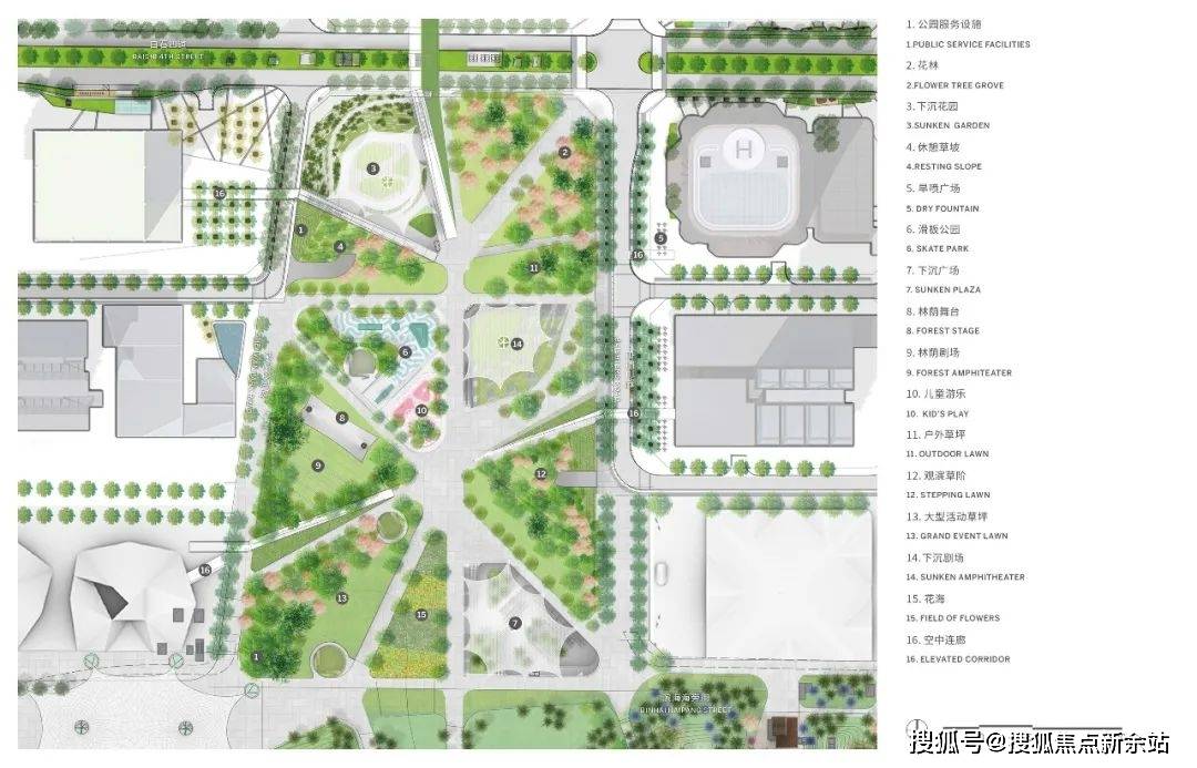 連接周邊街區的文化設施,將超級總部及周邊的文化創意功能引入公園,為