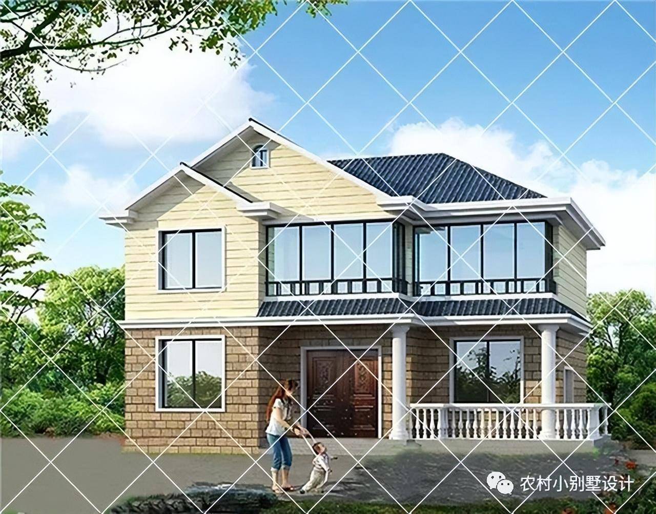 精选30套10x10米二层农村自建房小别墅,布局完美简约而不简单_设计