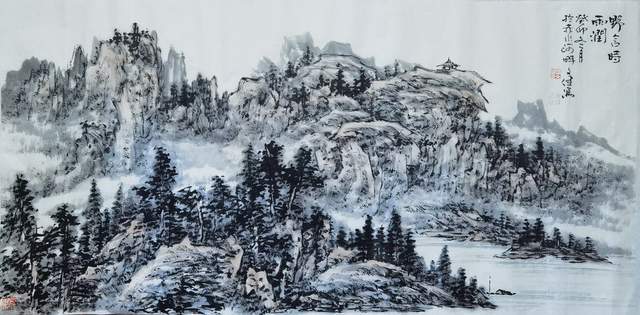 (吴昌硕弟子)影响而热爱中国画,在四伯杭州张剑维(杭州老四)处深造