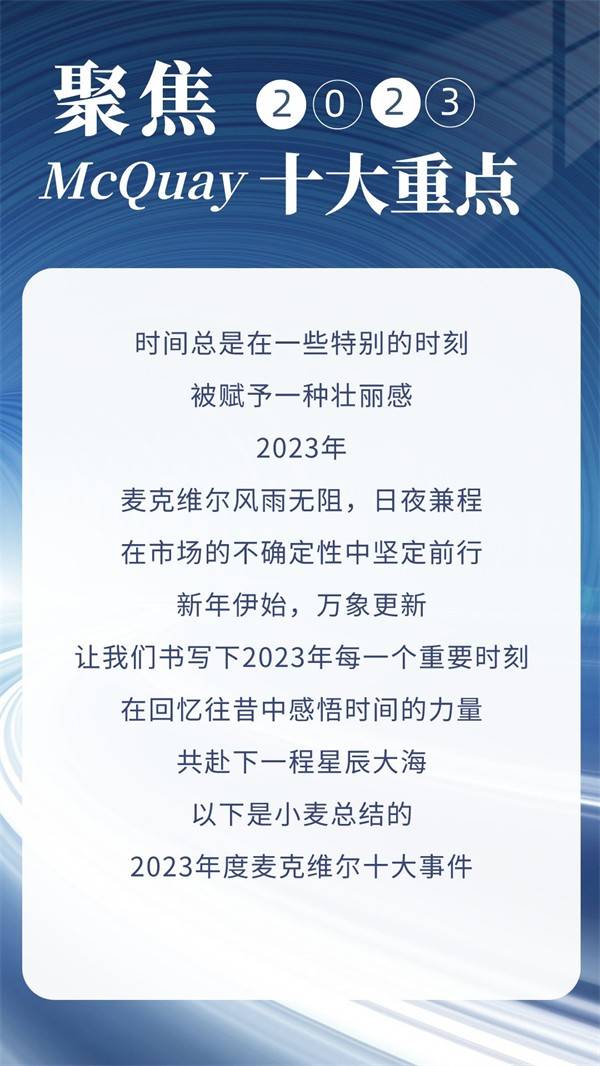 重點關注|回顧麥克維爾2023年度十件大事_行業_產品