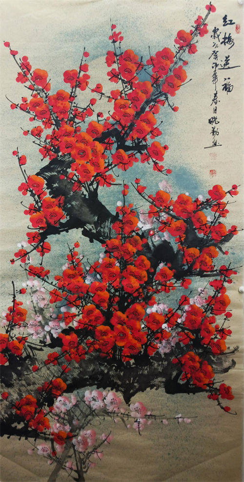 河南郑州金晓勤女士的绘画作品"花开富贵".