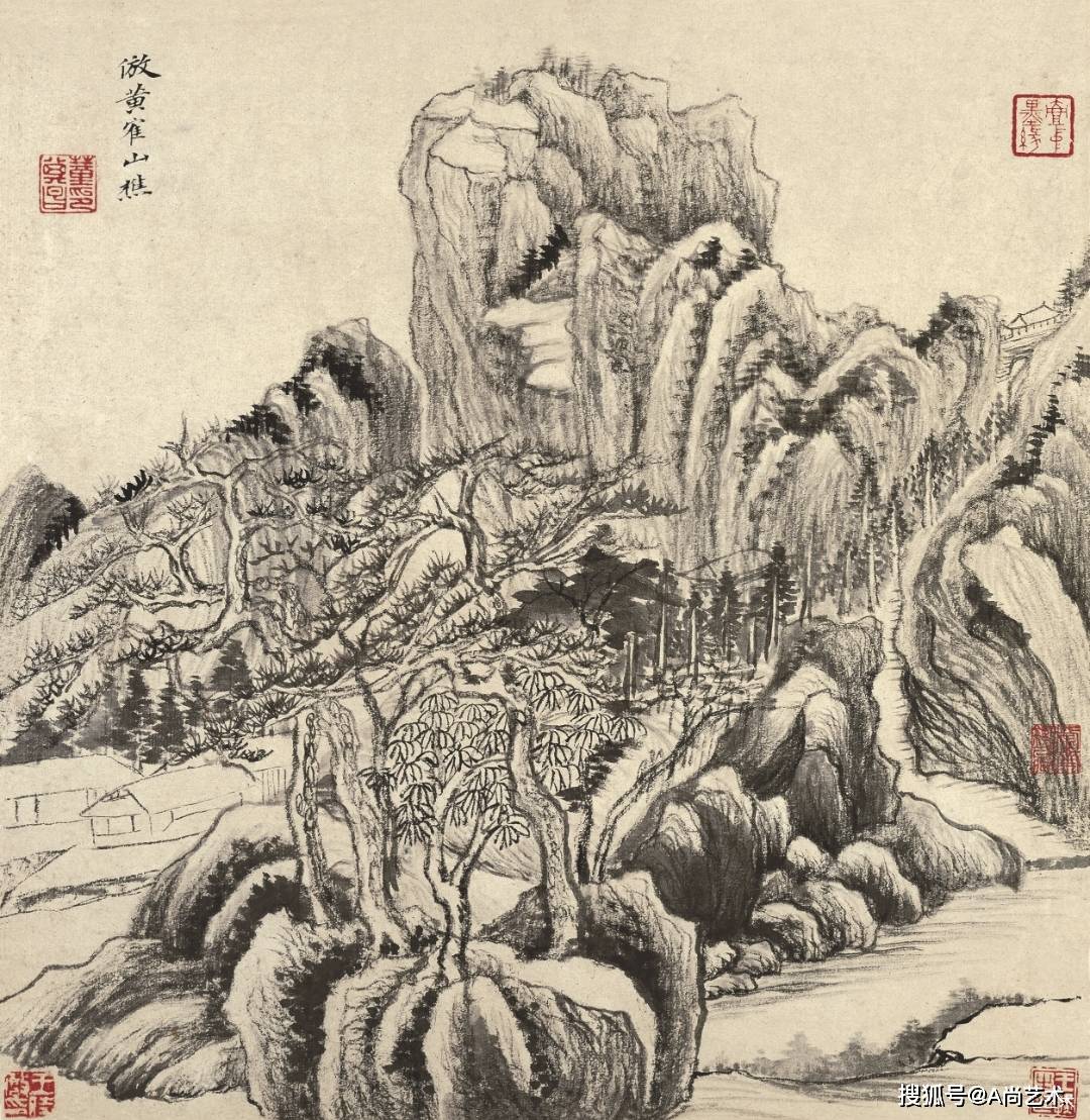 历代名画 董其昌 书画作品高清欣赏_山水_元人_图册