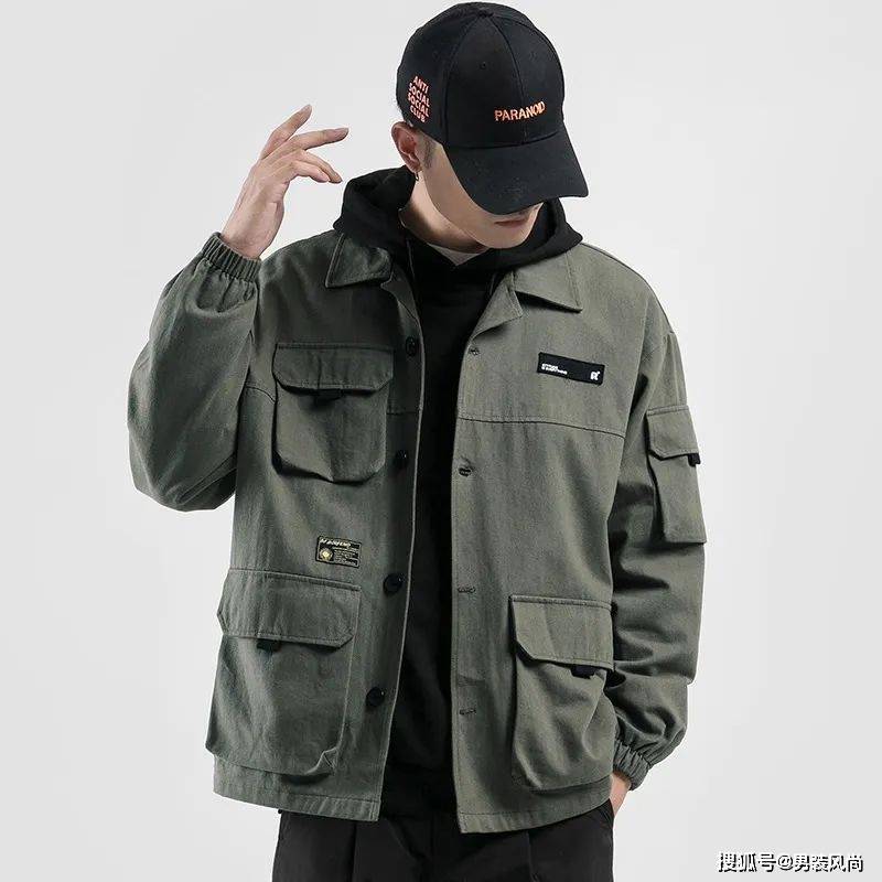 男士军绿色工装夹克外套如何搭配既显时尚又不失硬汉男人味