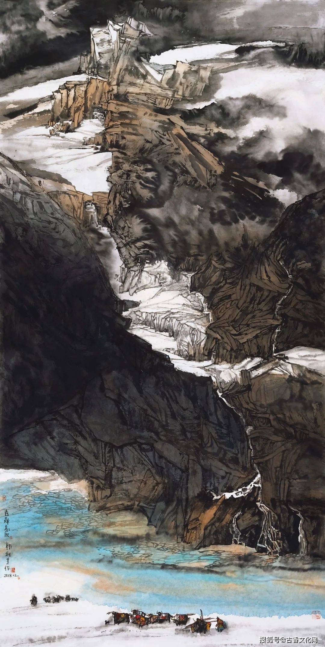 3韩一把自己的绘画作品制作成影像资料再配上西域风情的歌曲,视觉和