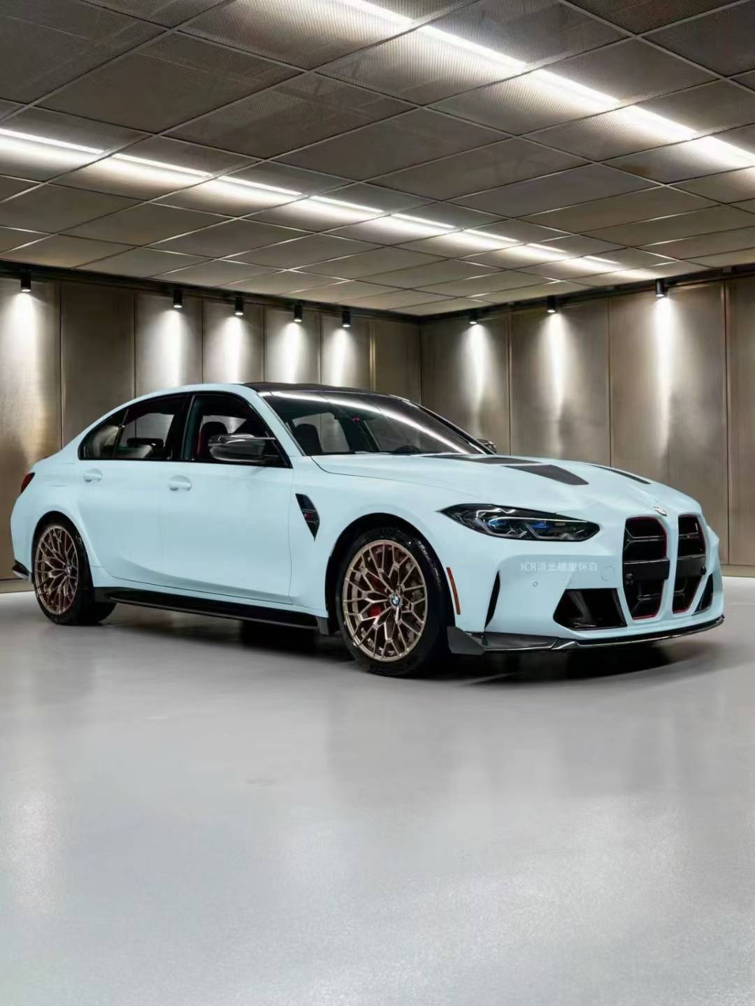 宝马m3-icr改色膜消光穆里怀白,美到犯规