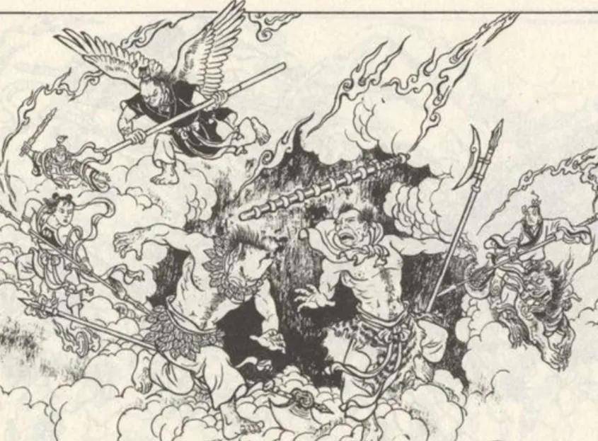 也就在此之后,托塔天王李靖成了天庭的兵马大元帅;哪吒成了天庭的三坛