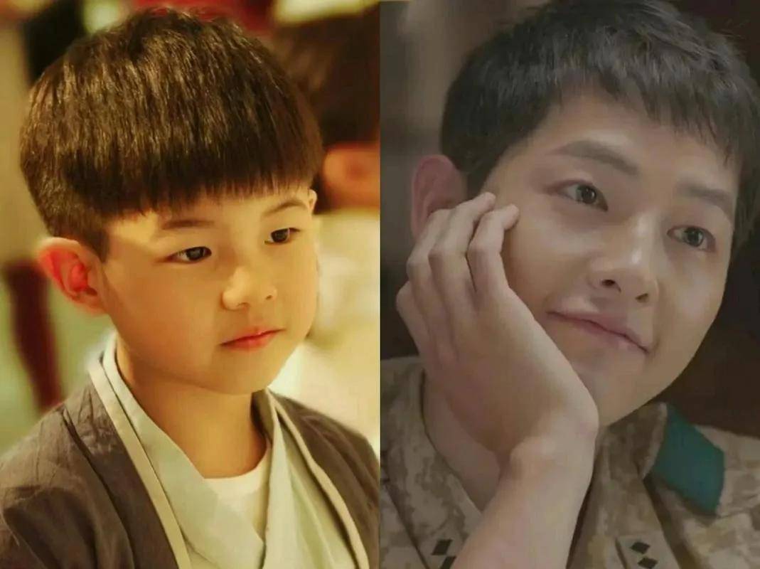 安吉和小鱼儿是沙溢和胡可家的两个男孩,站在妈妈胡可旁边,就像两个