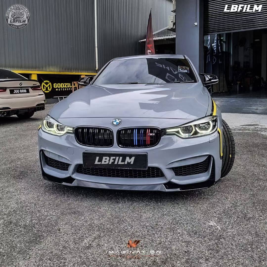 宝马f30-lb改色膜超亮雾霾灰,可优雅 可气质_搜狐汽车