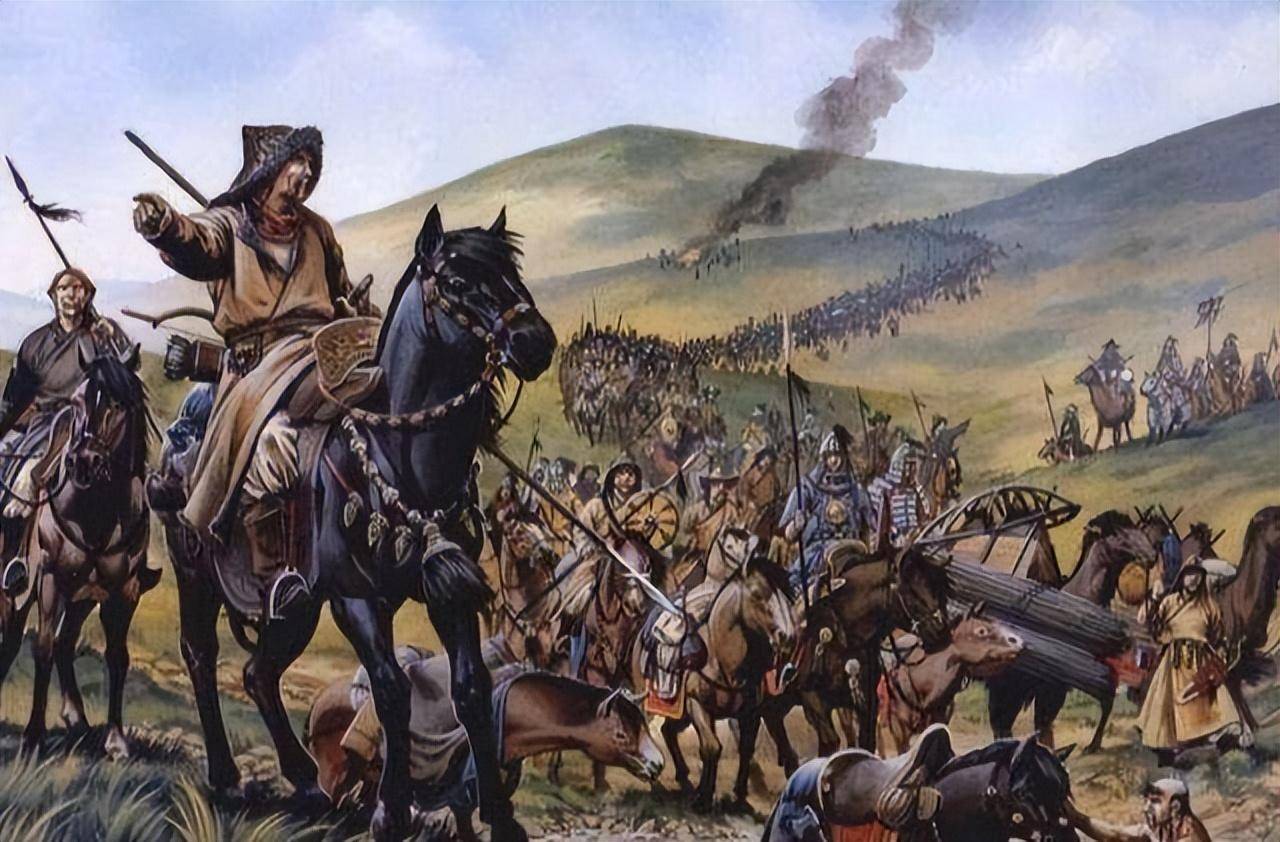 冒顿刚掌权时,邻国东胡的势力十分强盛,派人找匈奴索要千里马,大臣们